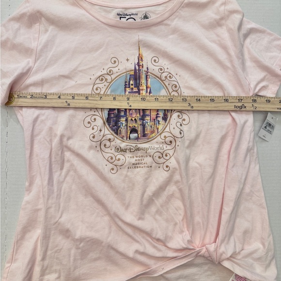 Walt Disney World 50th Anniversary Pink Shirt Women’s Small Cinderella Castle - Picture 6 of 7